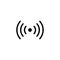 Radio wave, wireless signal icon. Broadcast live transmission symbol