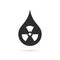 Radioactive black rain vector icon