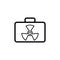 radioactive case icon. Element of science icon for mobile concept and web apps. Thin line radioactive case icon can be used for