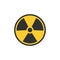 Radioactive contamination symbol. Nuclear sign. Radiation hazard. Radiation warning sign. Stock Vector illustration isolated on