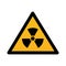 Radioactive contamination in the triangle sign vector illustration.