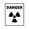 Radioactive hazard icon. radiation symbol