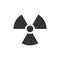 Radioactive icon isolated. Radioactive toxic symbol. Radiation Hazard sign. Flat design