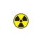 Radioactive Icon Vector in Trendy Flat Style. Round Radiation Hazard Symbol Illustration