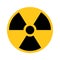 Radioactive material sign. Symbol of radiation alert, hazard or risk. Simple flat vector illustration in black and