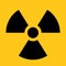 Radioactive material sign. Symbol of radiation alert, hazard or risk. Simple flat vector illustration in black and