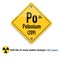 Radioactive periodic elements Polonium, corporative business concep artwork