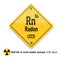 Radioactive periodic elements Radon, corporative business concep artwork