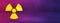 Radioactive symbol on a purple studio background banner