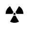 Radioactive threat sign. Black symbol of dangerous radiation