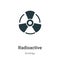 Radioactive vector icon on white background. Flat vector radioactive icon symbol sign from modern ecology collection for mobile
