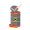 Radioactive waste barrel. Toxic refuse keg. Poisonous liquid cask. Chemical garbage emissions. environmental pollution. danger