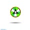 Radioactive waste recycling icon. Recycle arrows ecology symbol. Recycled cycle arrow eco. Logotype garbage recycle concept