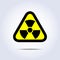 Radioactivity emblem danger power icon black yellow