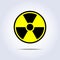 Radioactivity emblem danger power icon black yellow