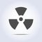 Radioactivity icon in gray colors