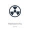 Radioactivity icon vector. Trendy flat radioactivity icon from science collection isolated on white background. Vector