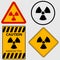 Radioactivity sign set - vector