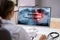 Radiologist Dentist Using X Ray Software