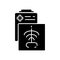 Radiology department black glyph icon
