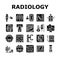 Radiology Equipment Collection Icons Set Vector Illustration