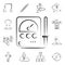 Radionics icon. Mad science icons universal set for web and mobile