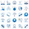 Radiosonde colored icons set. Spy and Weather Balloon vector signs