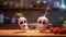 Radish Friends Chatting In A Pixar-style Kitchen