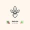 Radish icon Vegetables logo. Thin line art design