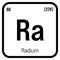Radium, Ra, periodic table element