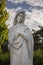 Radom, Poland  05  07 2020: Holy Mary stone statue. Mother Mary sculpture