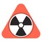 Radon gas icon, cartoon style