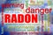 Radon gas infographic concept image