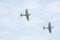 RAF BBMF, Battle of Britain Memorial Flight, flypast - Spitfire and Hurricane showing undersides