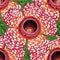Rafflesia seamless pattern