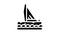 raft boat glyph icon animation