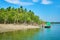 The raft-ferry at mangroves, Thazin, Ngwesaung, Myanmar