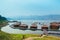 Raft houses on Lakeside in Kanchanaburi