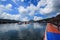 Raft resort lake cloud blue sky resort river water