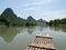 Raft on Yu Long river from YangShuo Guilin