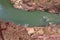 Rafters on Colorado River in Grand Canyon National Park, Arizona.