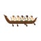 Rafting in barge icon cartoon