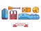 Rafting and Boating Equipment Icons