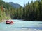 Rafting in British Columbia mountains