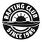 Rafting club logo, simple style