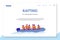 Rafting color landing page template with copyspace