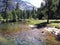 Rafting down Merced River, Yosemite, California