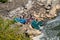 Rafting on Great Falls State Park, Virginia.