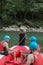 A rafting instructor shows you how to operate a boat correctly. 19.09.2020 On the Cheremosh River near the village of Dzembronya .