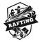 Rafting logo, simple style